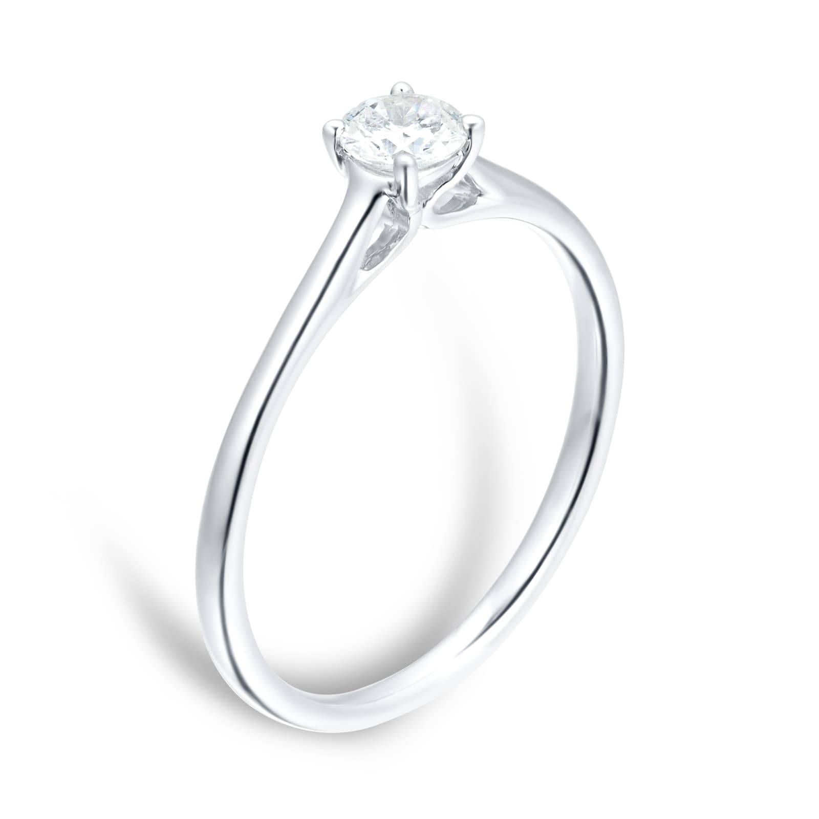 9ct white gold 0.25 carat diamond solitaire ring