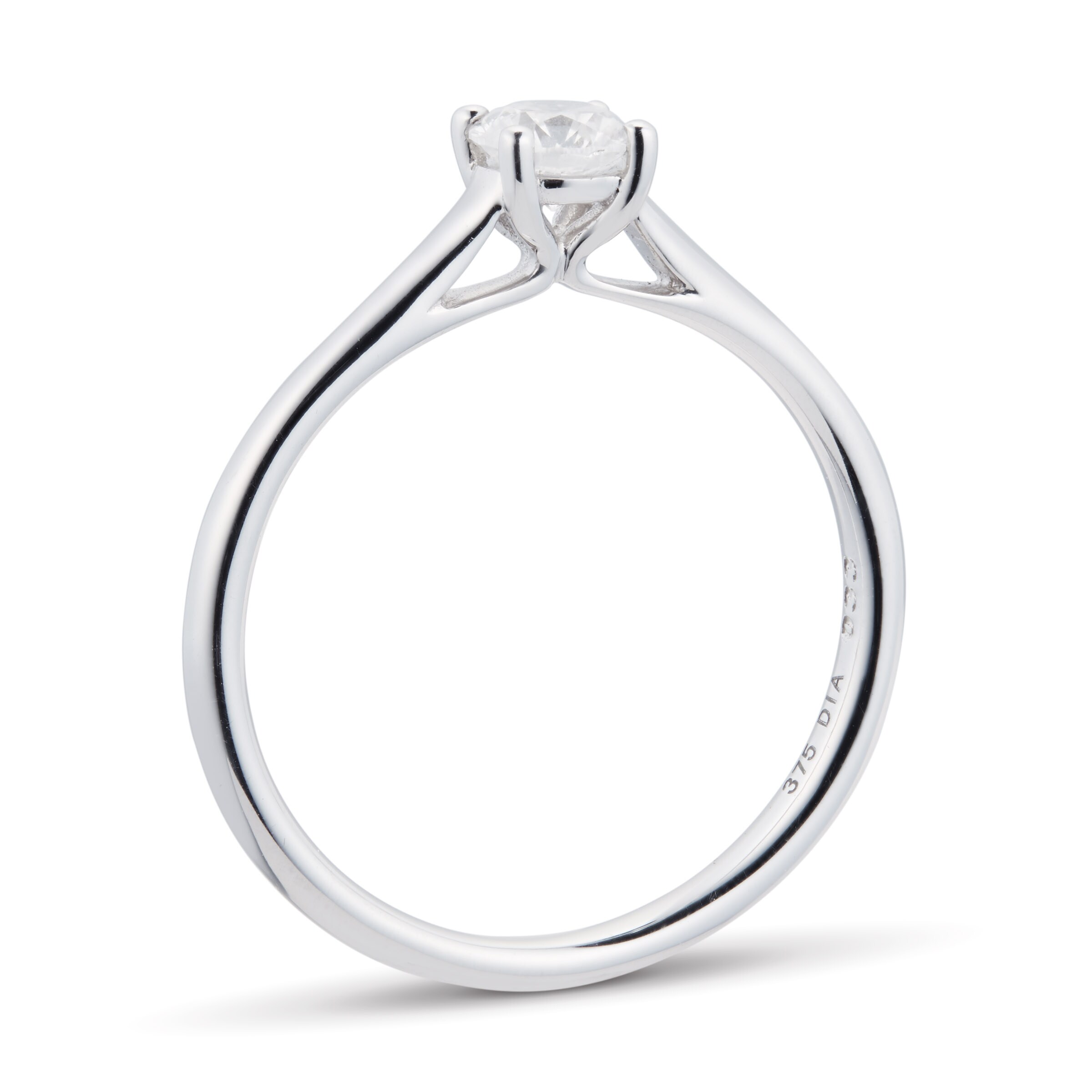 Goldsmiths Brilliant Cut 0.33ct 4 Claw Diamond Solitaire Ring In 9ct White Gold Goldsmiths Brilliant Cut 0.33ct 4 Claw Diamond Solitaire Ring In 9ct White Gold
