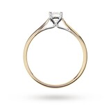 Goldsmiths Brilliant Cut 0.33ct 4 Claw Diamond Solitaire Ring In 9ct Yellow Gold