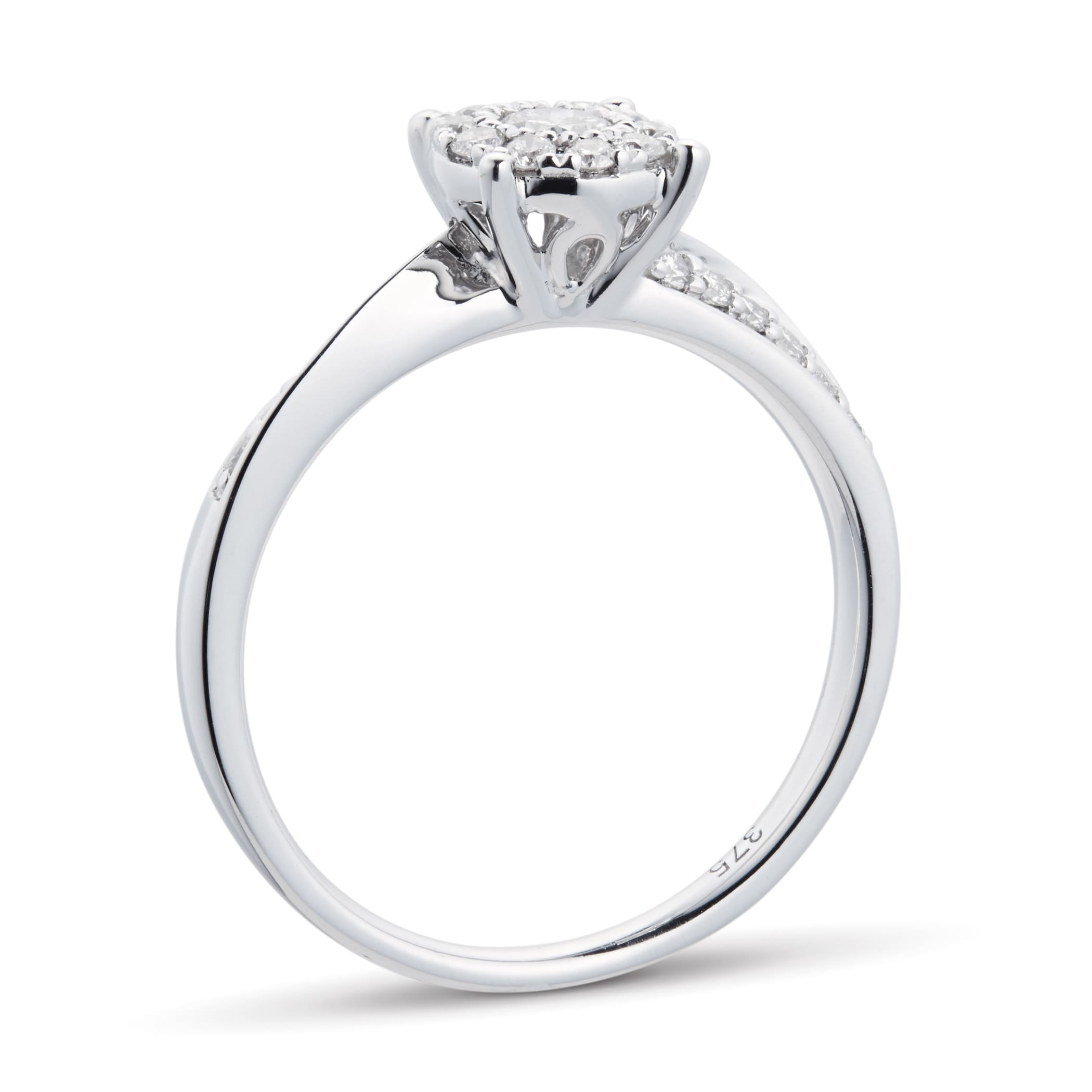 Goldsmiths 9ct White Gold Multistone Diamond Bridal Set