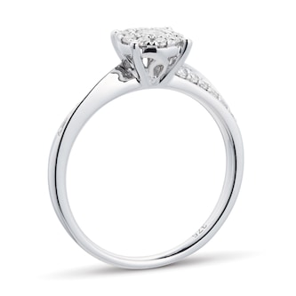 Goldsmiths 9ct White Gold Multistone Diamond Bridal Set