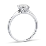 Goldsmiths 9ct White Gold Multistone Diamond Bridal Set - Ring Size K