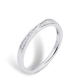 Goldsmiths 9ct White Gold Multistone Diamond Bridal Set - Ring Size P