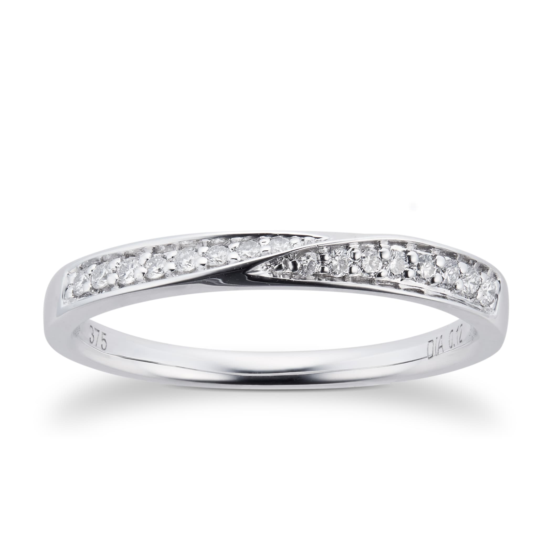 Goldsmiths 9ct White Gold Multistone Diamond Bridal Set