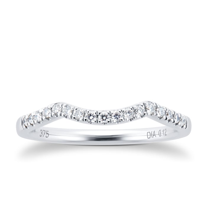 Goldsmiths 9ct White Gold Diamond Halo Bridal Set