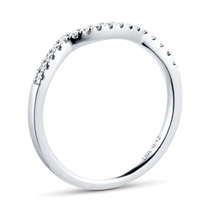 Goldsmiths 9ct White Gold Diamond Halo Bridal Set