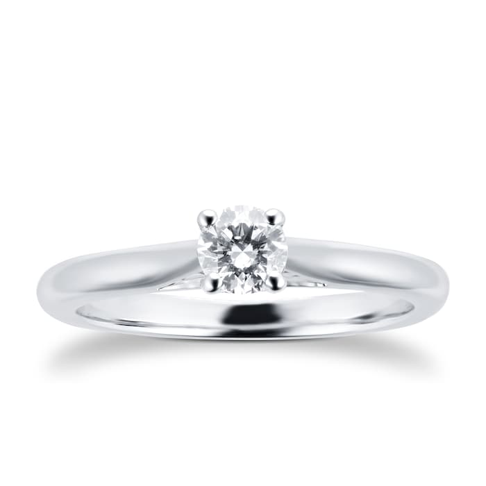 Mappin & Webb Silhouette 18ct White Gold 0.25ct Diamond Engagement Ring