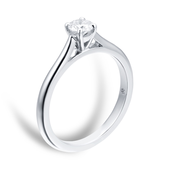 Mappin & Webb Silhouette 18ct White Gold 0.25ct Diamond Engagement Ring - Ring Size O