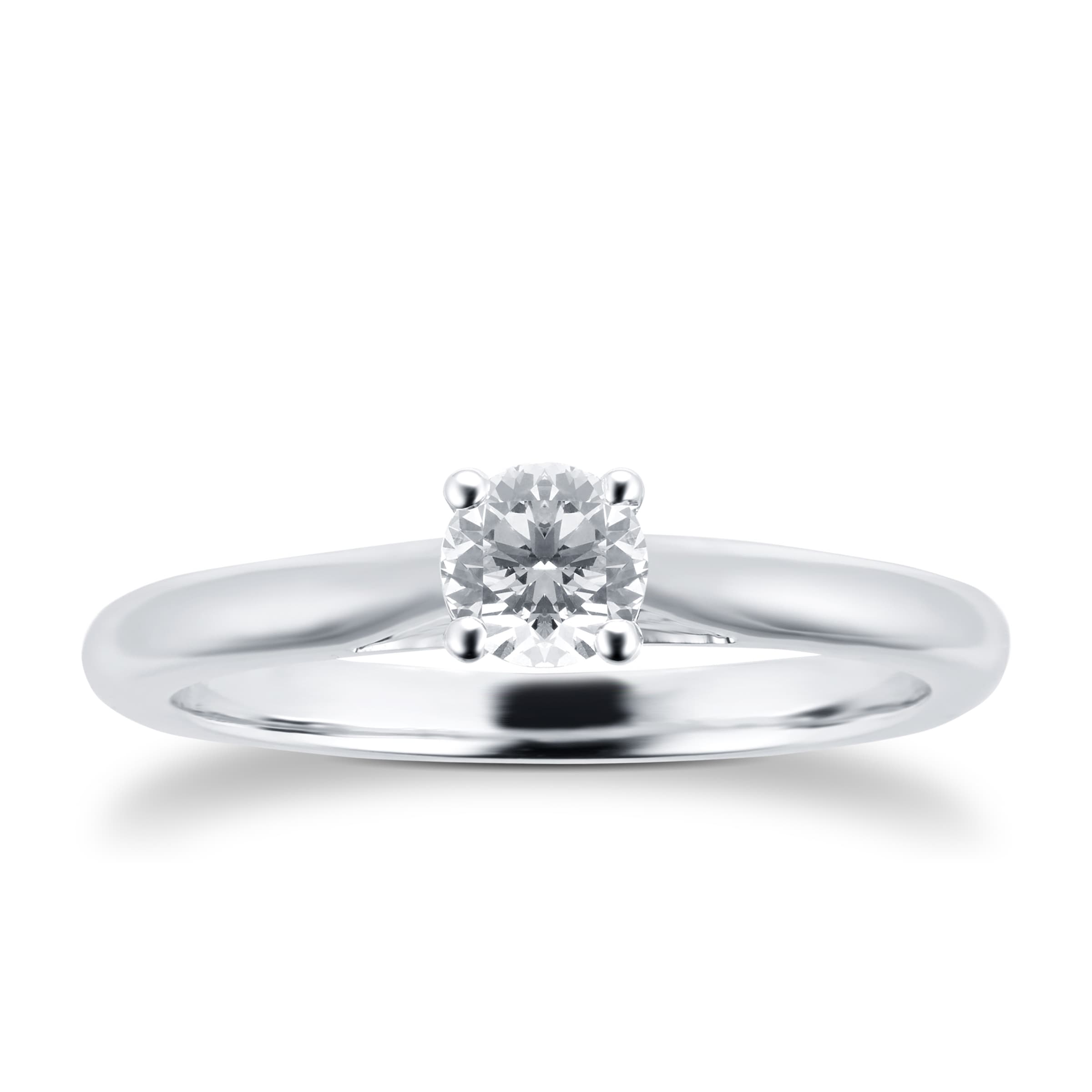 18ct white gold 0.33 carat diamond solitaire ring