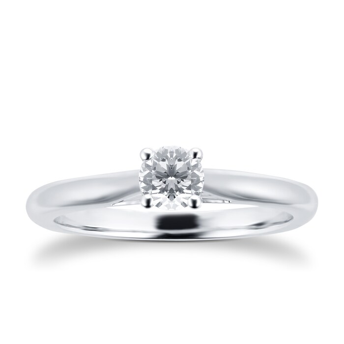 Mappin & Webb Silhouette 18ct White Gold 0.33ct Diamond Engagement Ring