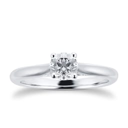 06016663 - Silhouette 18ct White Gold 0.70ct Diamond Engagement Ring