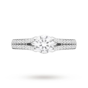 Goldsmiths 18ct White Gold 1.00cttw Brilliant Cut Diamond Ring