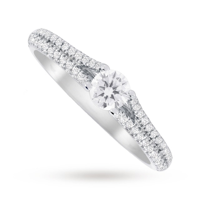 Goldsmiths 18ct White Gold 1.00cttw Brilliant Cut Diamond Ring Goldsmiths 18ct White Gold 1.00cttw Brilliant Cut Diamond Ring