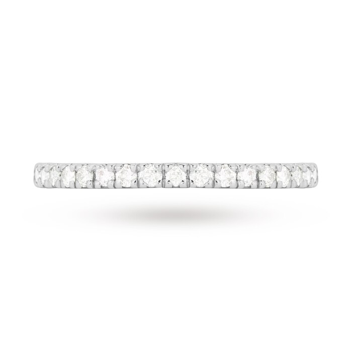Goldsmiths Brilliant Cut 1.00 Total Carat Weight Cluster Bridal Set In 18 Carat White Gold - Ring Size P