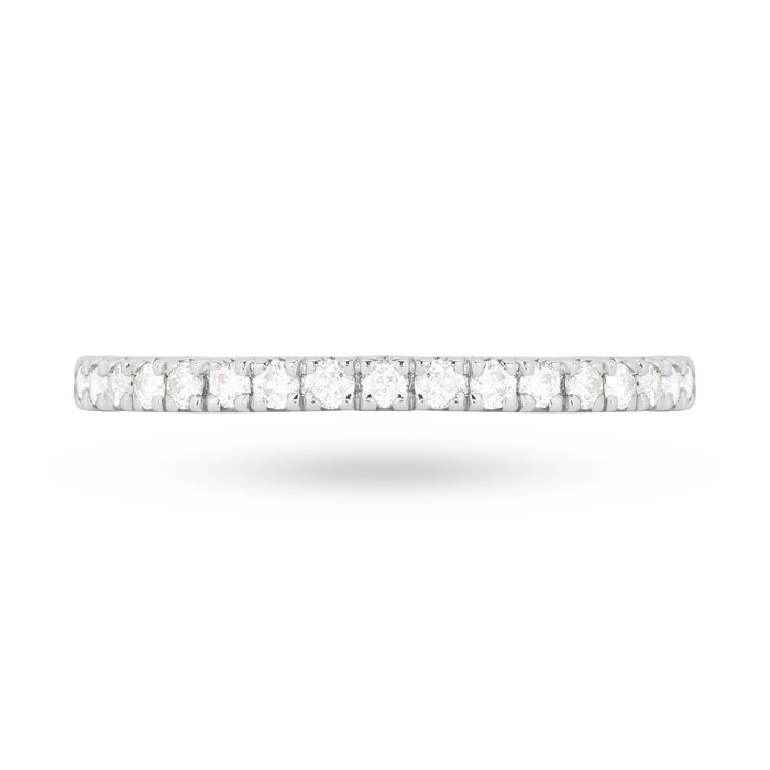 Goldsmiths Brilliant Cut 1.00 Total Carat Weight Cluster Bridal Set In 18 Carat White Gold