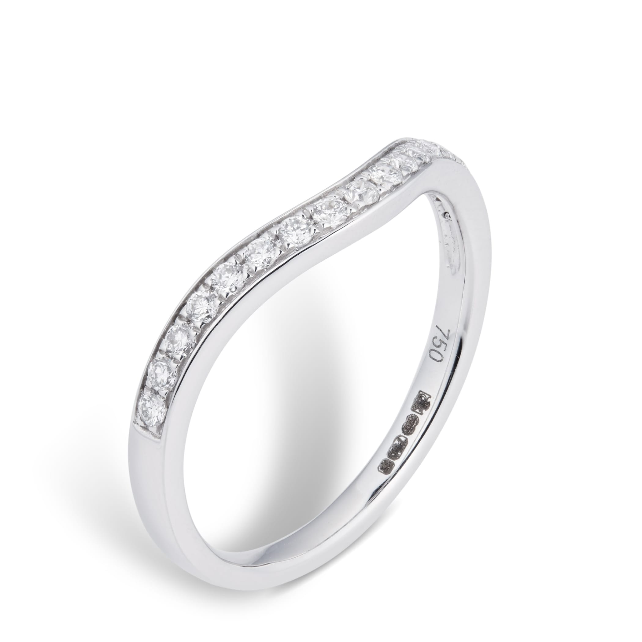Goldsmiths 18ct White Gold Princess Cut 1.00cttw Diamond Bridal Set Goldsmiths 18ct White Gold Princess Cut 1.00cttw Diamond Bridal Set