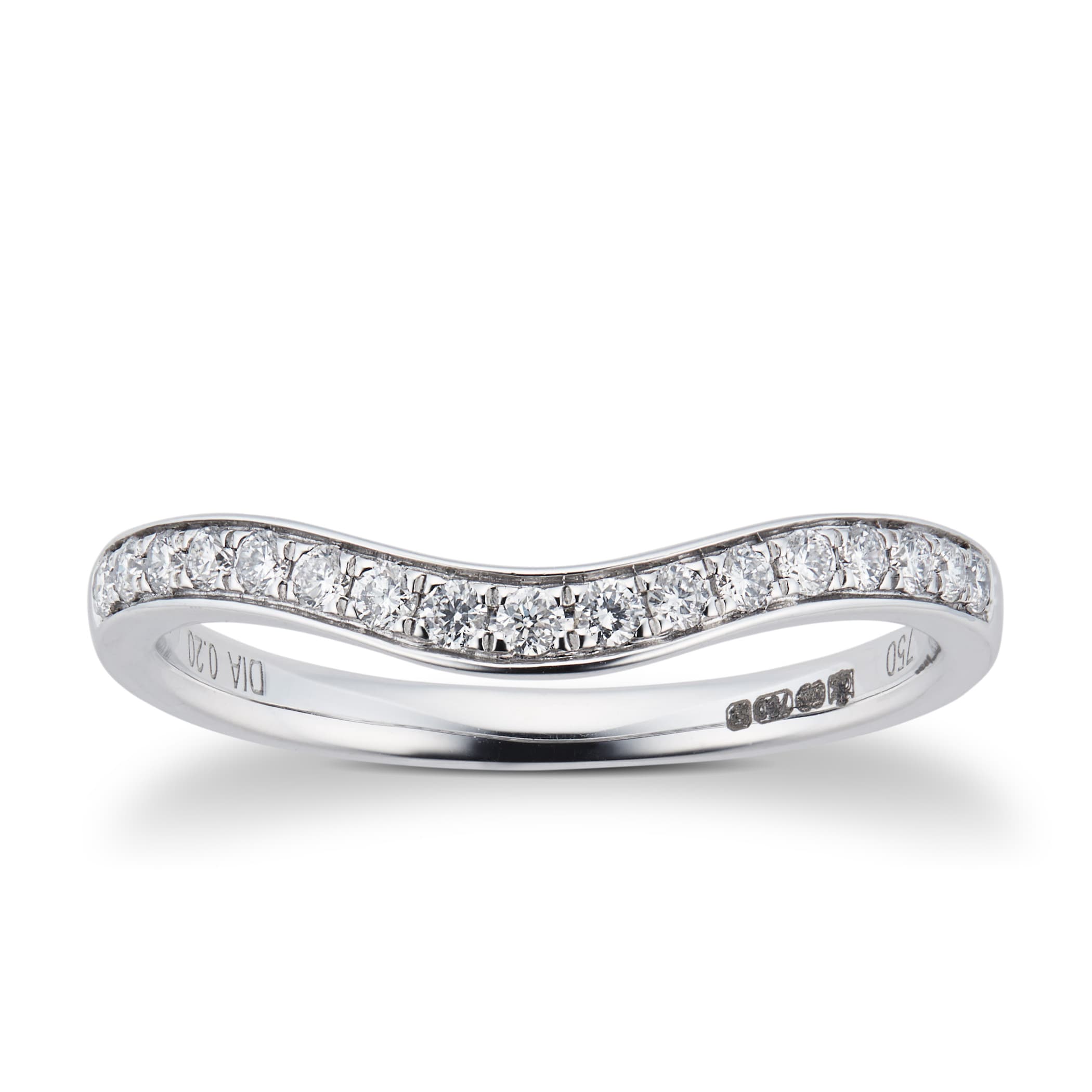 Goldsmiths 18ct White Gold Princess Cut 1.00cttw Diamond Bridal Set Goldsmiths 18ct White Gold Princess Cut 1.00cttw Diamond Bridal Set