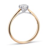 Goldsmiths Brilliant Cut 0.50ct 4 Claw Diamond Solitaire Ring In 9ct Yellow Gold - Ring Size P