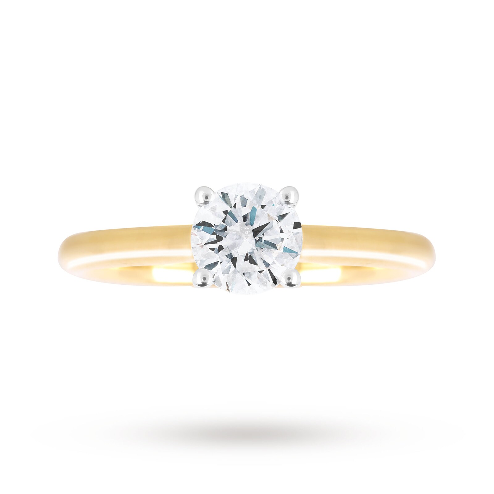 Goldsmiths Brilliant Cut 0.70ct 4 Claw Diamond Solitaire Ring In 9ct Yellow Gold Goldsmiths Brilliant Cut 0.70ct 4 Claw Diamond Solitaire Ring In 9ct Yellow Gold