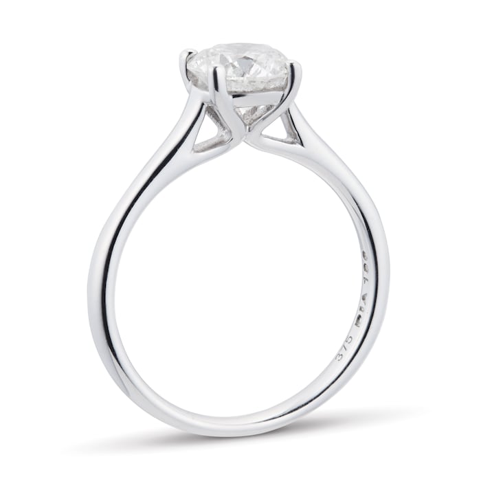 Goldsmiths Brilliant Cut 1.00ct 4 Claw Diamond Solitaire Ring In 9ct White Gold - Ring Size L