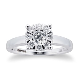 06017245 - 18ct White Gold 0.50 Carat Total Weight Diamond Multi Stone Ring
