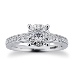 06017247 - 18ct White Gold 0.50 Carat Total Weight Diamond Multi Stone Ring