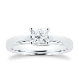 06017307 - 18ct White Gold 0.40cttw Princess Cut Diamond Engagement Ring
