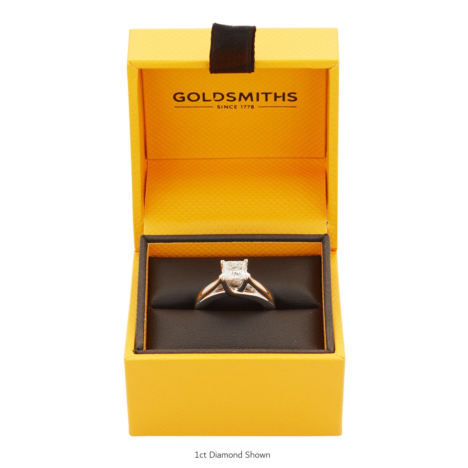 Goldsmiths Platinum Princess Cut 0.50ct Diamond Engagement Ring