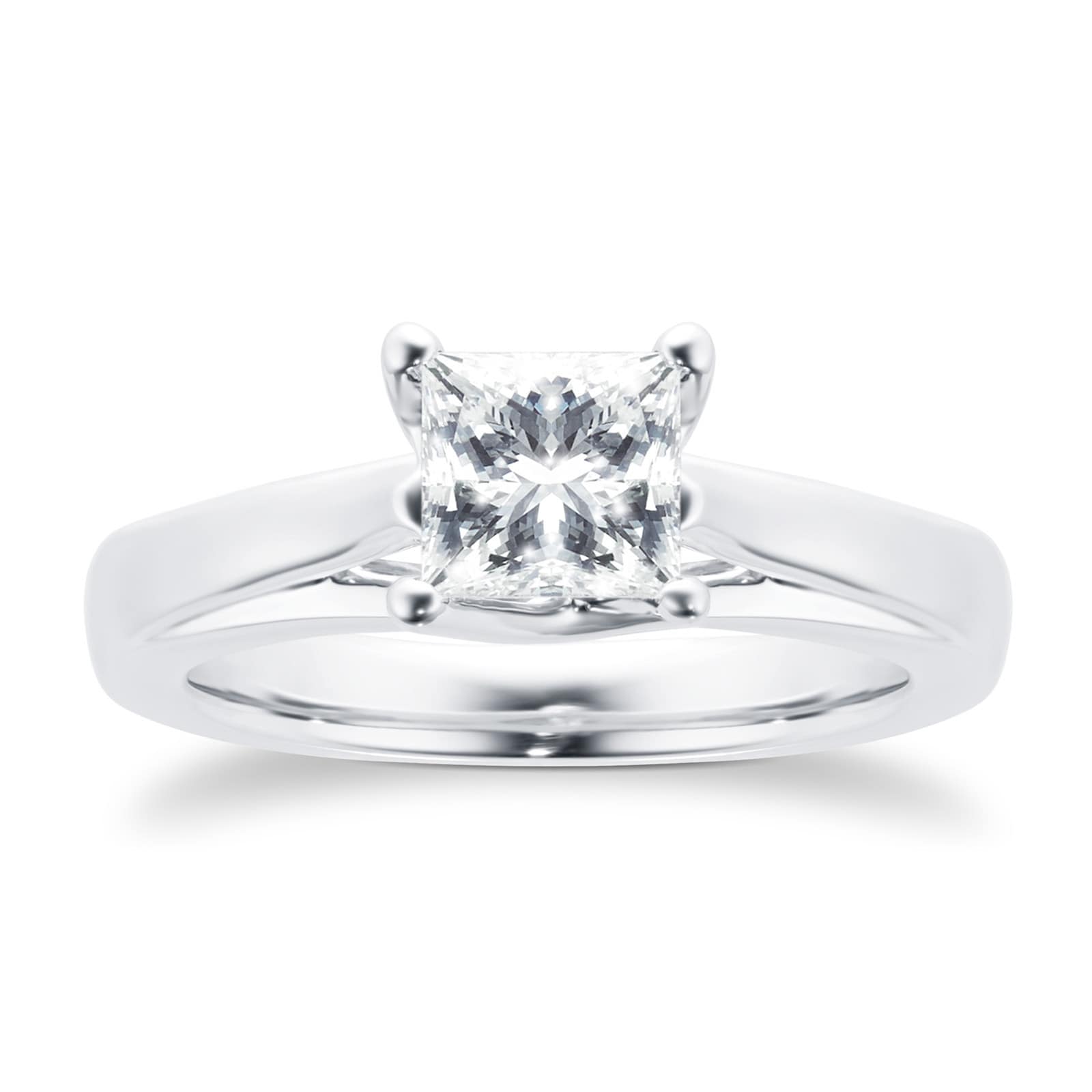 Goldsmiths Platinum Princess Cut 1.00ct Diamond Engagement Ring Goldsmiths Platinum Princess Cut 1.00ct Diamond Engagement Ring