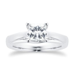 06017313 - Platinum Princess Cut 1.00ct Diamond Engagement Ring