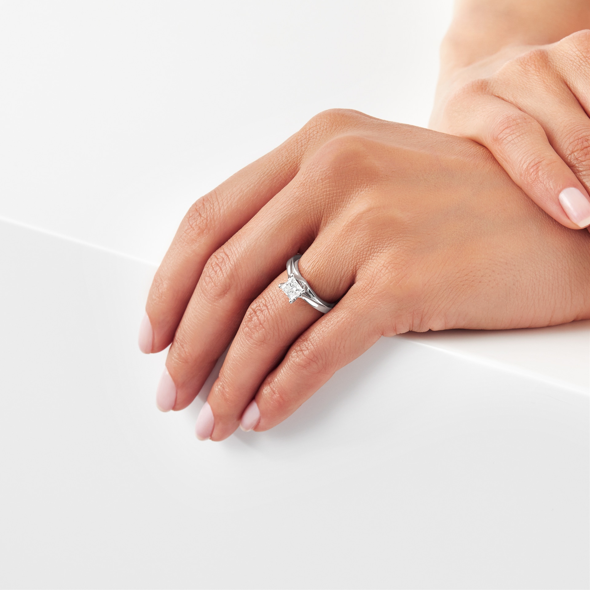 Goldsmiths Platinum Princess Cut 1.00 Carat 88 Facet Diamond Ring