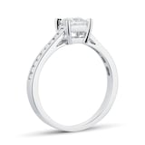 Goldsmiths 18ct White Gold Princess Cut 0.65 Carat 88 Facet Diamond Ring