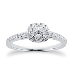 06017321 - 18ct White Gold Princess Cut 0.40cttw Diamond Engagement Ring