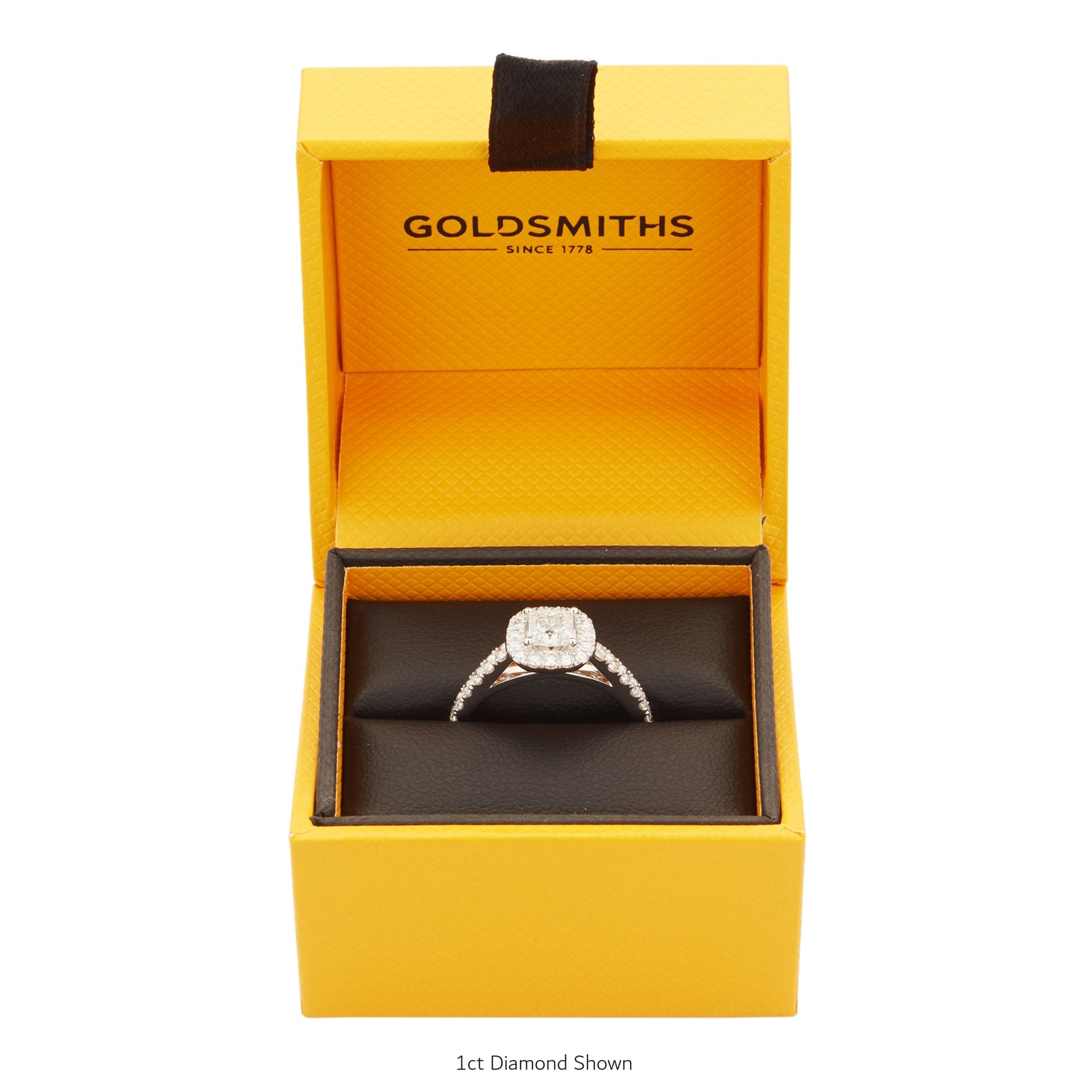 Goldsmiths 18ct White Gold Princess Cut 0.40cttw Diamond Engagement Ring Goldsmiths 18ct White Gold Princess Cut 0.40cttw Diamond Engagement Ring