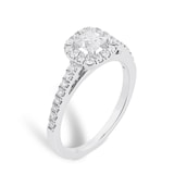 Goldsmiths 18ct White Gold Princess Cut 0.65 Carat 88 Facet Diamond Ring