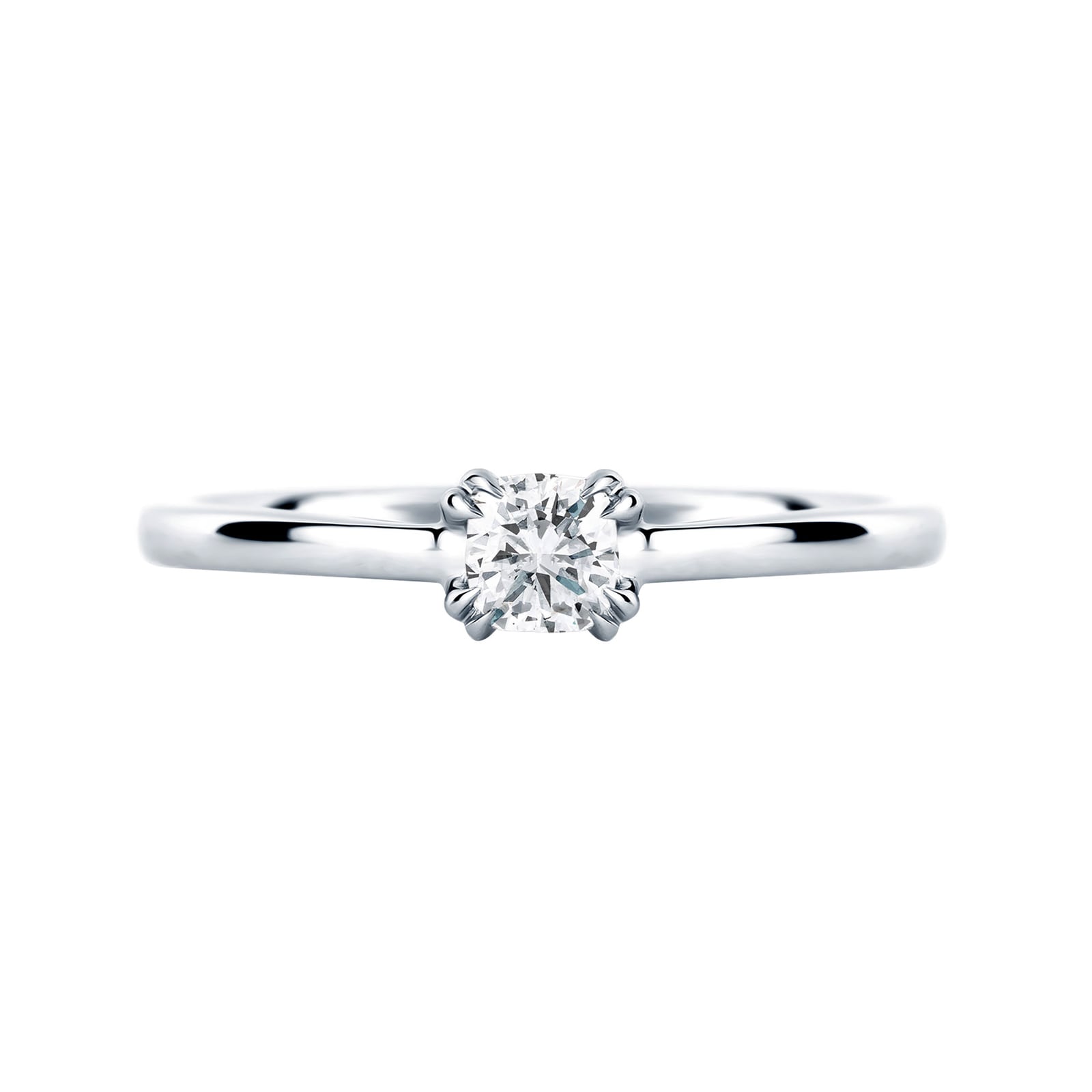 Mappin & Webb Platinum 0.30 Carat Diamond Plain Shoulder Engagement Ring