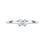 Mappin & Webb Platinum 0.30 Carat Diamond Plain Shoulder Engagement Ring