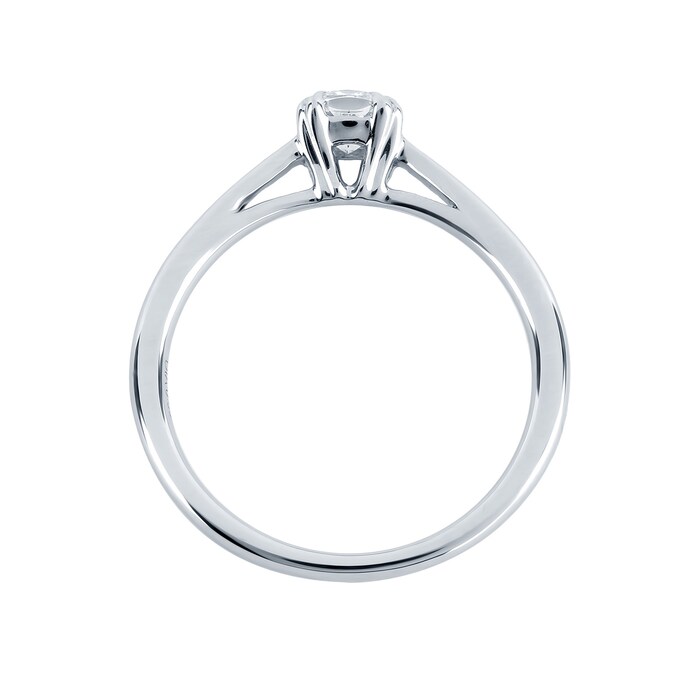 Mappin & Webb Platinum 0.30 Carat Diamond Plain Shoulder Engagement Ring