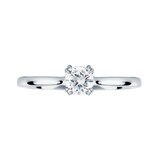 Mappin & Webb Platinum 0.50 Carat Diamond Plain Shoulder Engagement Ring