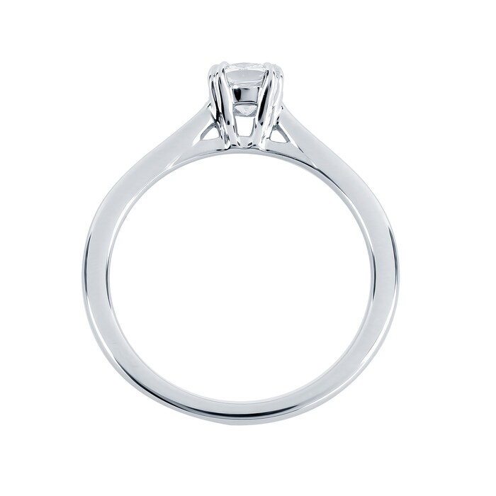 Mappin & Webb Platinum 0.50 Carat Diamond Plain Shoulder Engagement Ring