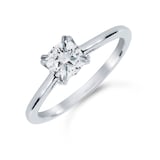 Mappin & Webb Platinum 1.00 Carat Diamond Plain Shoulder Engagement Ring