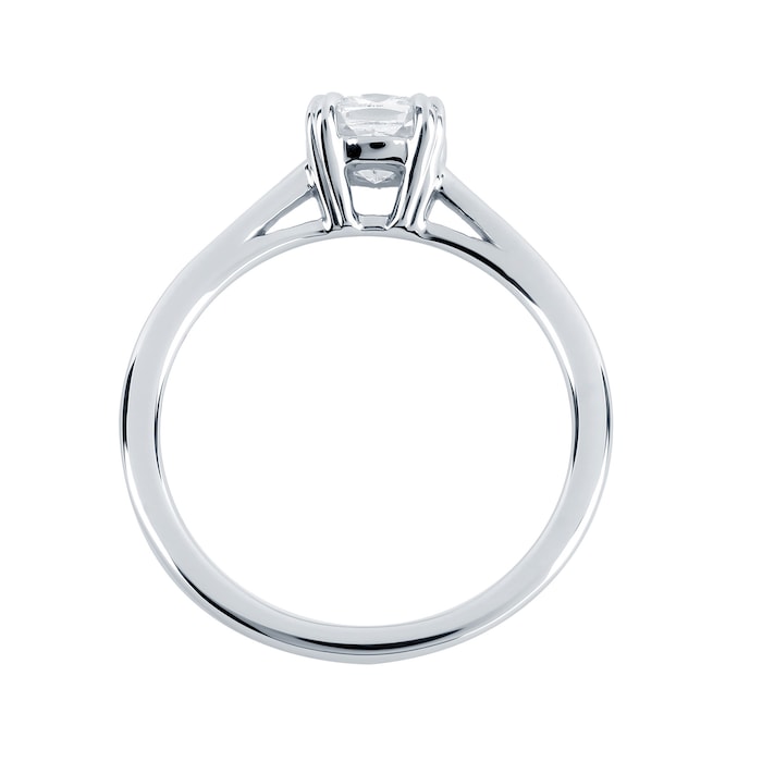 Mappin & Webb Platinum 1.00 Carat Diamond Plain Shoulder Engagement Ring