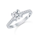 Mappin & Webb Platinum 1.60 Carat Total Weight Diamond Set Shoulder Engagement Ring