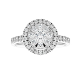06017487 - 18ct White Gold 1.00ct Diamond Multi Stone Halo Ring