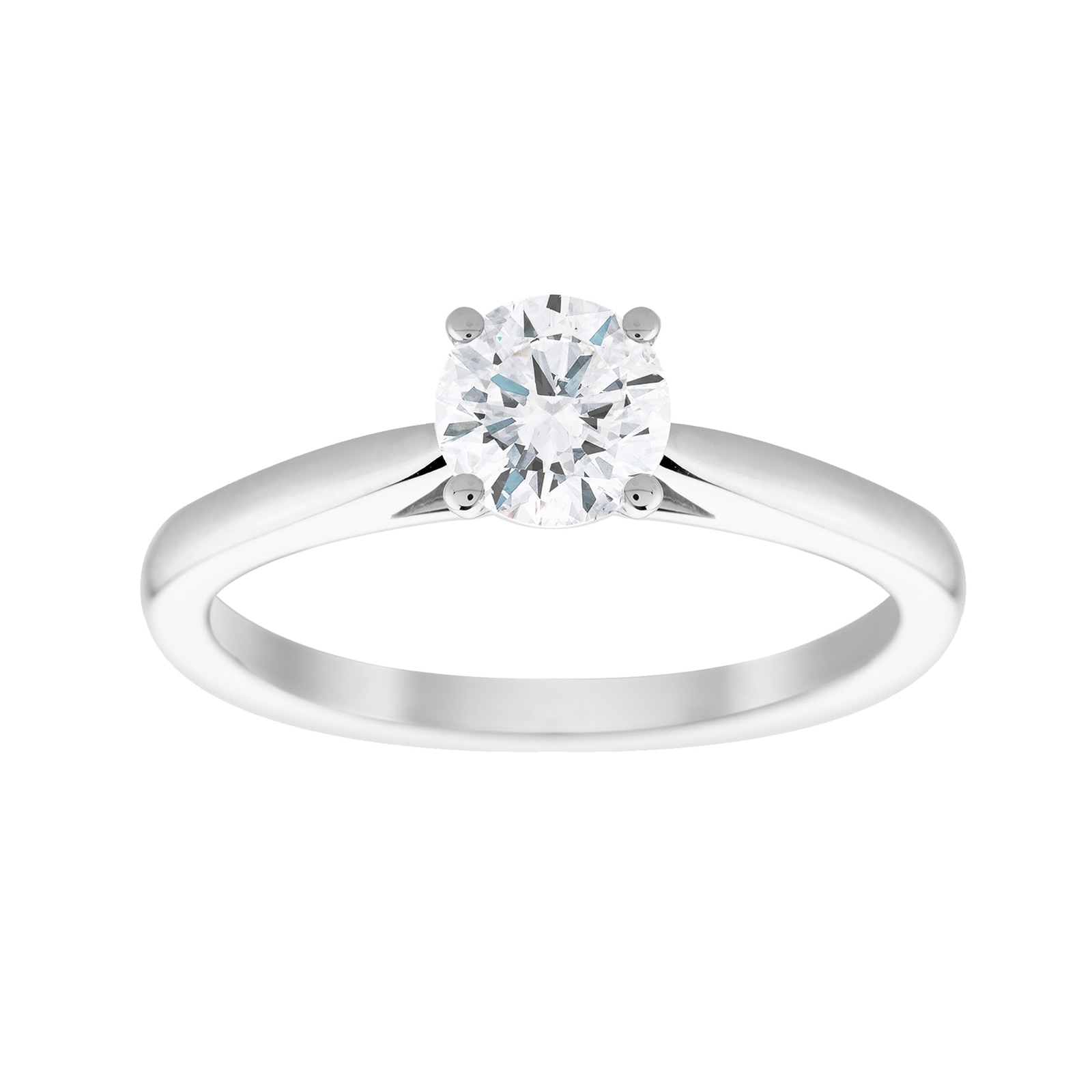 18ct white gold 0.50 ct diamond solitaire ring