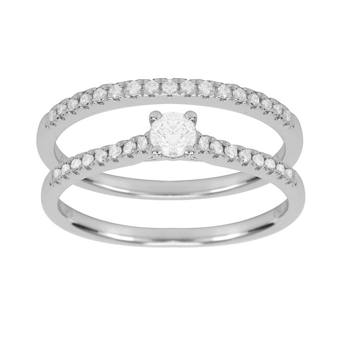 Goldsmiths 9ct White Gold 0.50ct Diamond Bridal Set