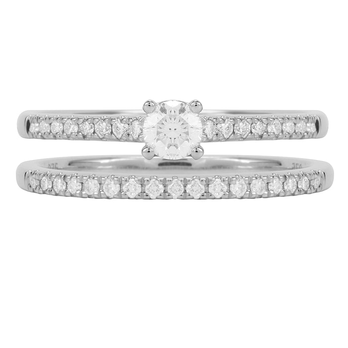 Goldsmiths 9ct White Gold 0.50ct Diamond Bridal Set