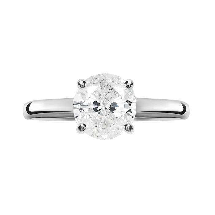 Goldsmiths 18ct White Gold 1.00ct Brilliant Cut Solitaire Ring