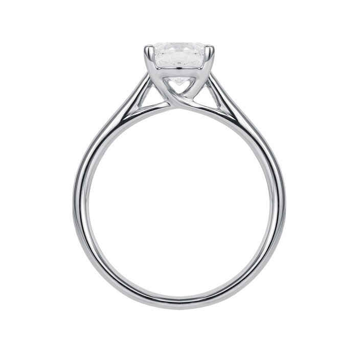 Goldsmiths 18ct White Gold 1.00ct Oval Cut Solitaire Ring