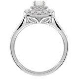 Goldsmiths 18ct White Gold Princess Cut 0.80cttw Double Halo Ring